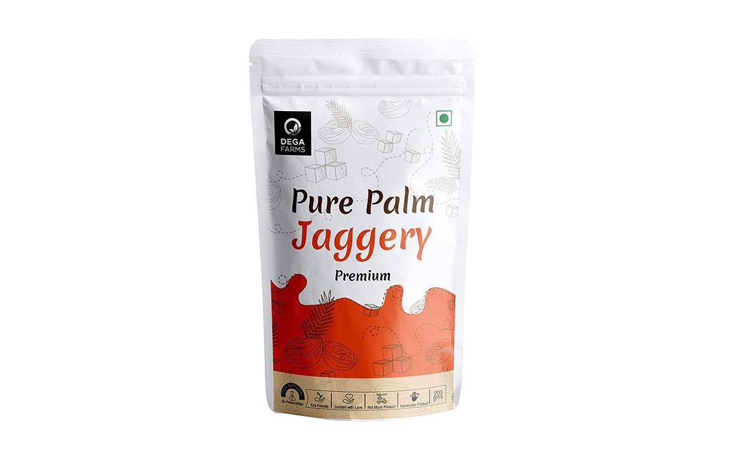 Dega Farms Pure Palm Jaggery Premium   Pack  200 grams